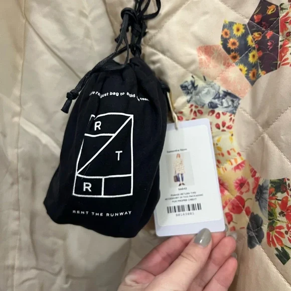 Samantha Sipos Off-White Quilted Sunburst Coat Size XS